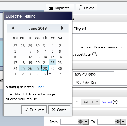 Duplicating a hearing