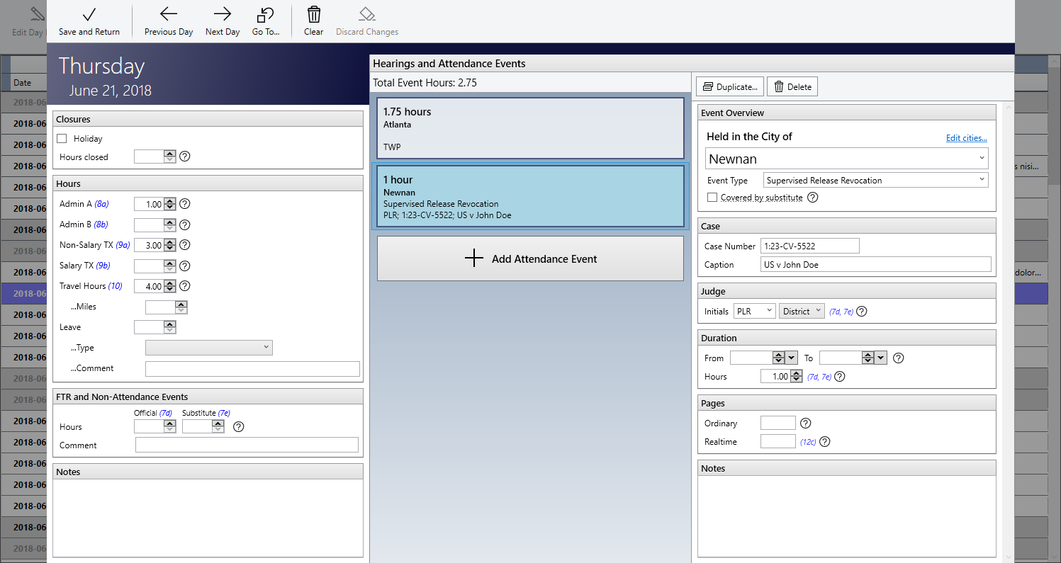 Attendance editor